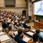 Kompozycja ilustrująca zagadnienie Unia Europejska w pracach dyplomowych